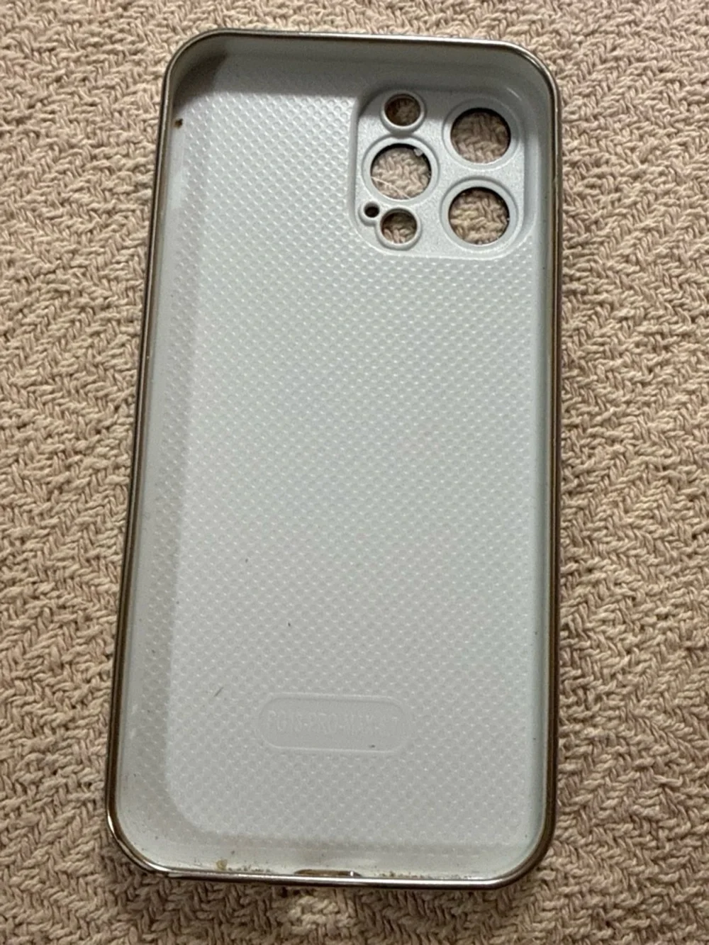 Apple Silver iPhone-Compatible Protective Case with Brushed plastic Finish